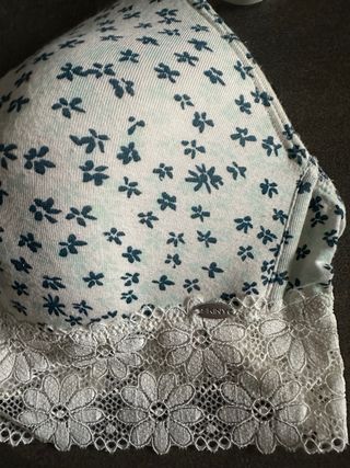 Reggiseno Skiny fantasia floreale bianco 4B