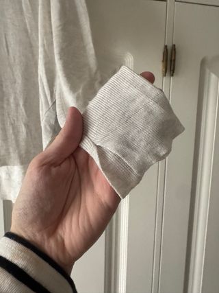 Jersey Zara punto fino blanco