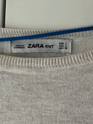 Jersey Zara punto fino blanco