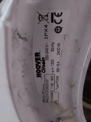 Piezas lavadora Hoover Otsein DYN 9124DG-37