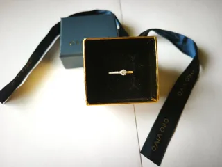 Anillo Oro Blanco Diamante Oro Vivo