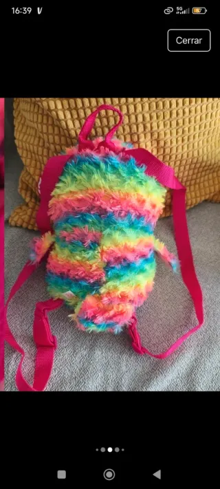 Lote de juguetes , peluches kauy y mochilaniñas.