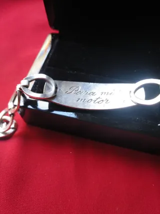 Esclava de plata con eslabones