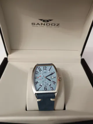 Reloj Sandoz Azul y Plateado