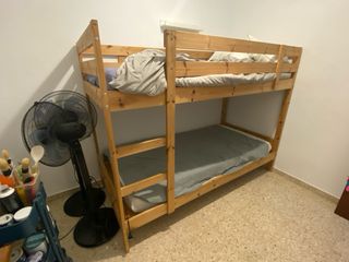 Litera de madera. Modelo Myday Ikea.