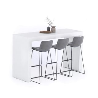 Mesa alta estilo isla en madera