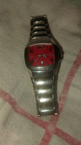 Reloj Lotus Mujer Rojo y Plateado