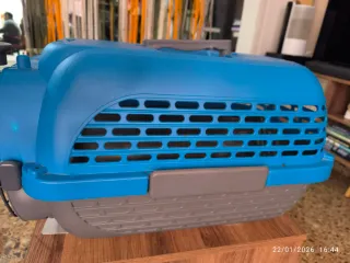 Transportín para mascotas Dogit azul y gris