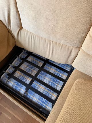 Sofá Cama Beige Tela