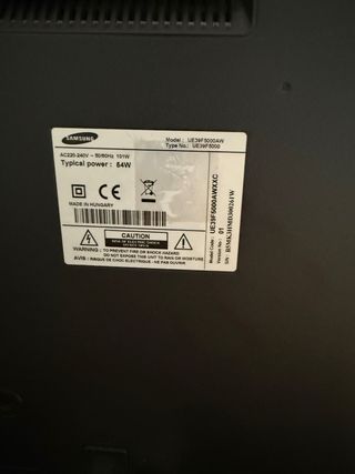 Samsung TV Negra 39 pulgadas.