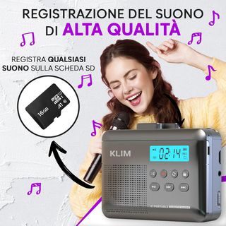 KLIM K7 Convertitore Lettore  Cassette e MP3 NUOVO