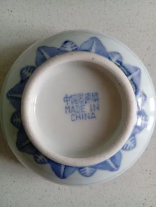 Set 6 Ciotole Riso Porcellana Vintage Blu