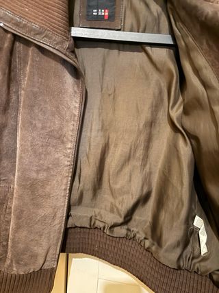 Cazadora Bershka ante marrón Talla L