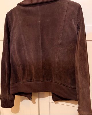 Cazadora Bershka ante marrón Talla L