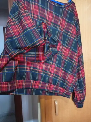 Jersey cuadros rojo y verde