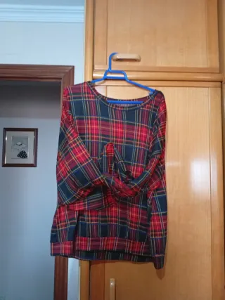 Jersey cuadros rojo y verde