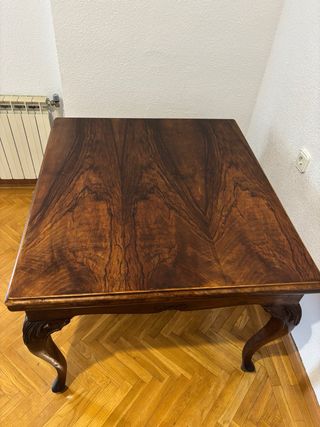Mesa madera maciza estilo Luis XV/Isabelino