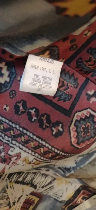 Parka vintage, en piel, de mujer. Diseño original