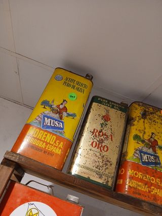 Lote 4 Latas Aceite Oliva Vintage Musa, Carbonell