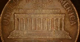 MONEDA 1 CENTAVO LINCOLN.1959D.ERROR EXCESO METAL.