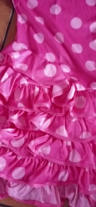 Vestido Flamenca Lunares Rosa Talla  4anos