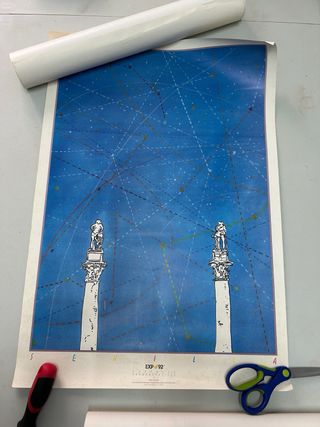 Cartel Original Sevilla Expo'92 Columnas