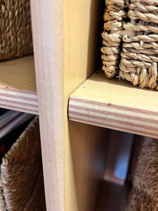 Estante 12 cubos madeira e vime