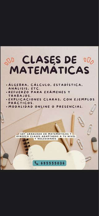 Clases particulares de matemáticas