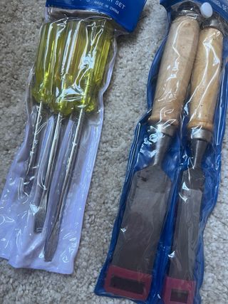 Set 3 Destornilladores y 2 Cinceles Madera