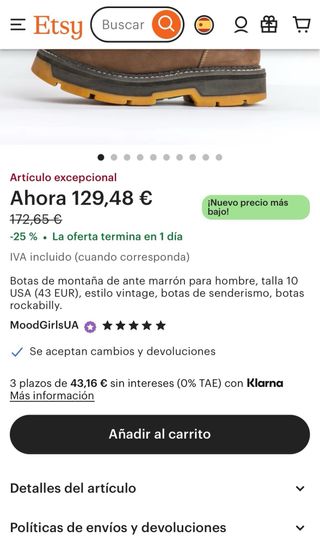 Botas de montaña Tersi Marrones Talla 45