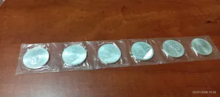 6 Monete Argento 12 Euro 2008