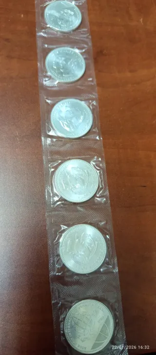 6 Monete Argento 12 Euro 2008