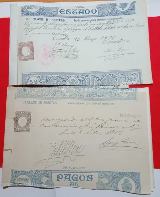 Timbres de Pago al Estado 1913 y 1930