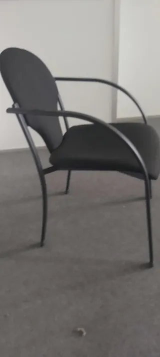 4 sillas oficina metálicas