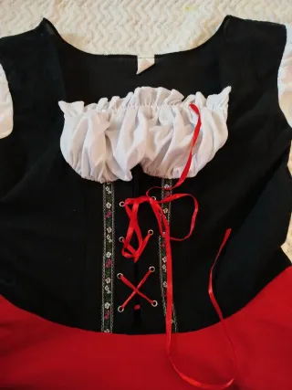 Disfraz Medieval Negro y Rojo Talla Única