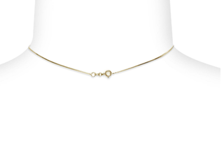 Collana con perla bianca e placcatura oro