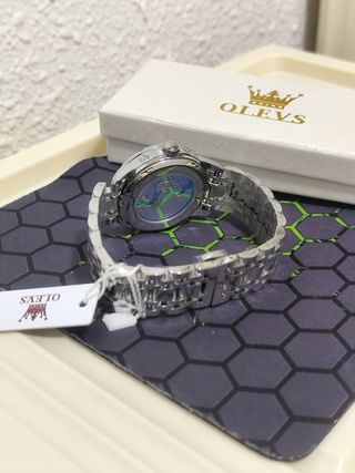 Reloj Olevs Automático Hombre Verde Plata