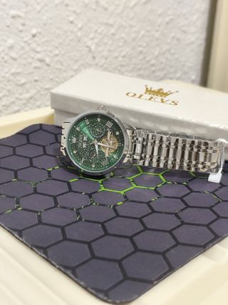 Reloj Olevs Automático Hombre Verde Plata
