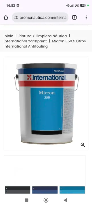 Bote Pintura Antifouling Micron 350 International