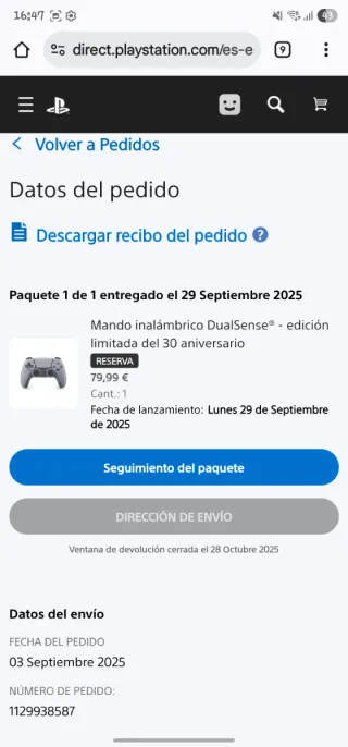 Mando PS5 30 Aniversario