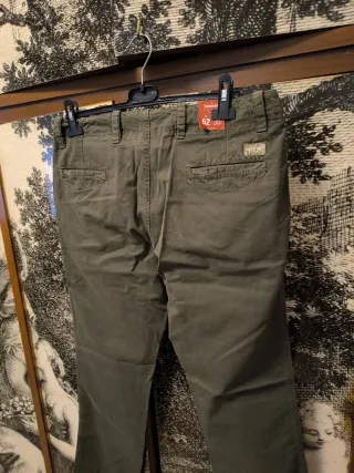 Pantaloni uomo Crombie verde oliva