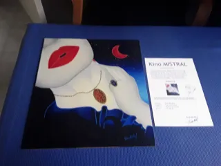 Dipinto originale Kino Mistral "La Luna Rossa "