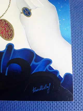 Dipinto originale Kino Mistral "La Luna Rossa "