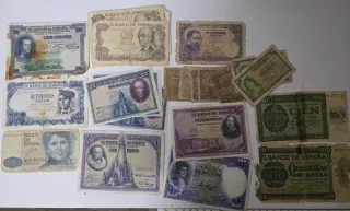 Lote billetes antiguos