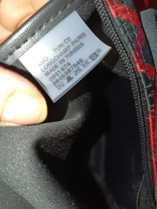 Bolso Longchamp Rojo Diamantes