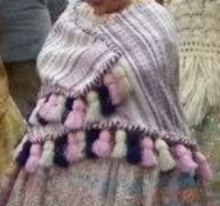 Capa Fallera Morada y Rosa