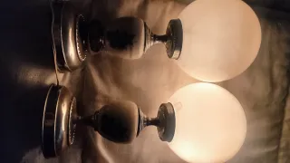 Lampade antiche ben conservate. Metallo, cristallo