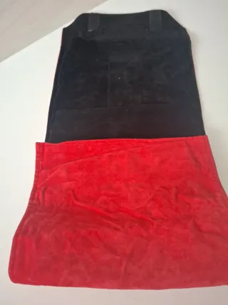 Manta joyero negra y roja