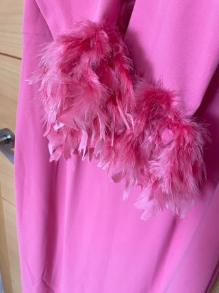 Vestido Matilde Cano rosa con etiqueta