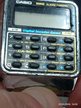 Reloj Casio CA-503 Calculadora Digital Invader Gam